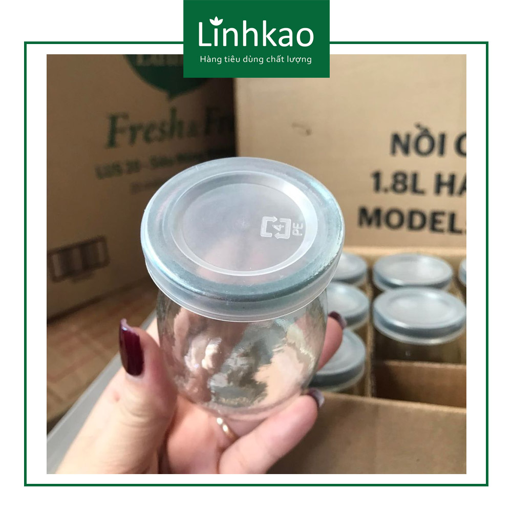 SET 12 HŨ SỮA CHUA THỦY TINH CAO CẤP 100ML