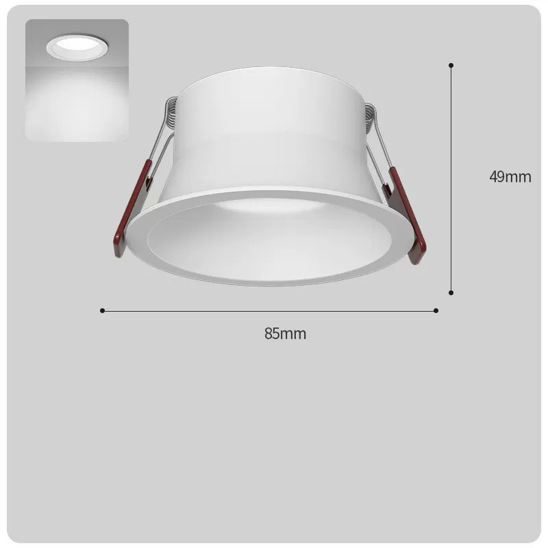 KAIMEIDI Lighting LED recessed narrow edge deep anti-glare downlight corridor corridor living room ownerless ceiling light