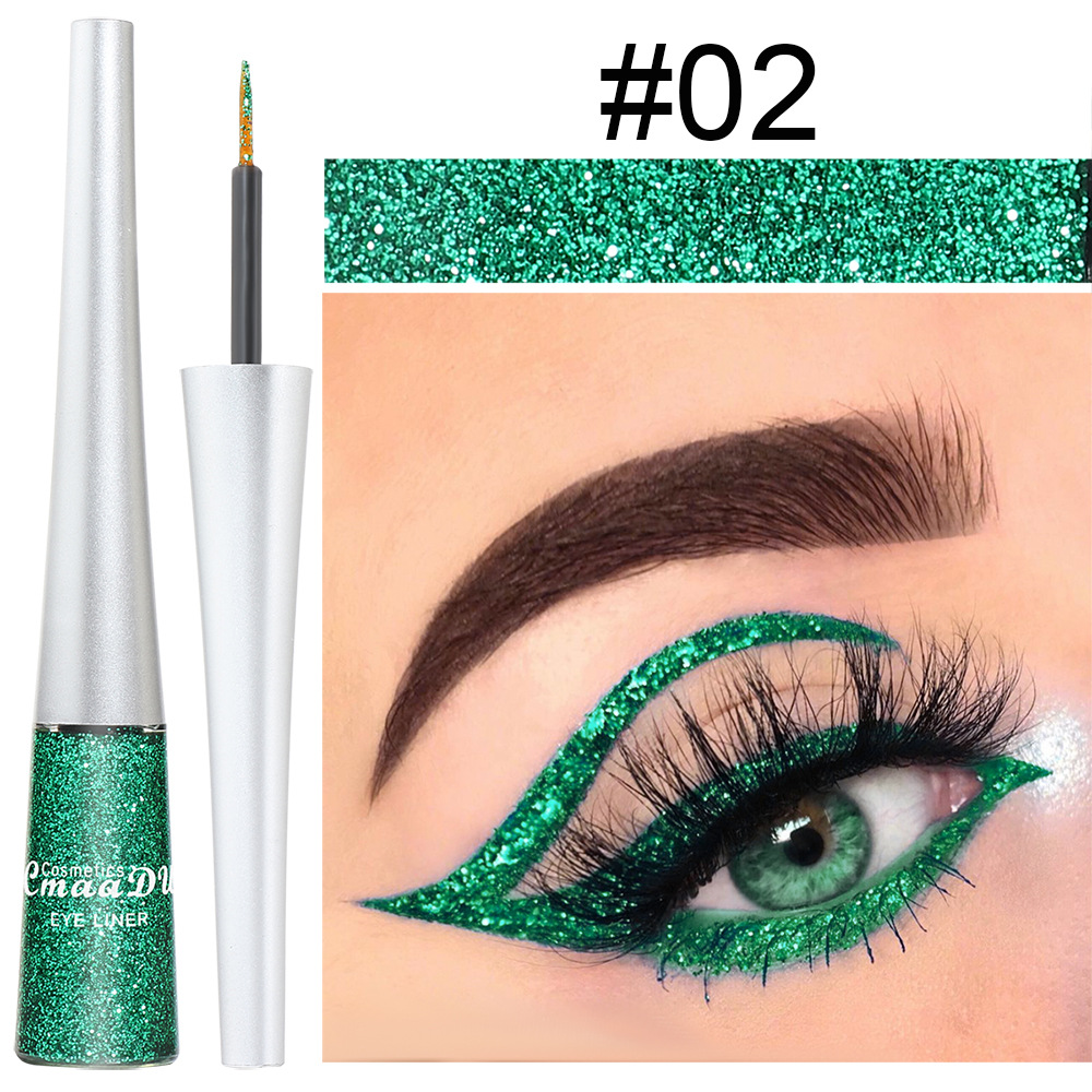 Dorisna 16 Color Shimmer Liquid Eyeliner Glitter Powder Gel Eye Liner Quick Dry Lasting Non Smudge Eye Liner Cosmetics Make Up