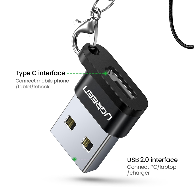 UGREEN USB Type C adapter Type C To USB 2.0 Headphone Adapter USB Type C Converters For Samsung S23 S22 Xiaomi 11t 12t Macbook USB C Adapter