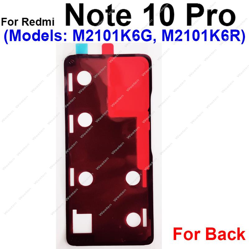 NEW 【7efc9af3】Back Battery Cover Adhesive Sticker For Xiaomi Redmi 10 9 7 Pro 5G Note 9s Note 8T Housing Door Glue Tape Repair Parts. 