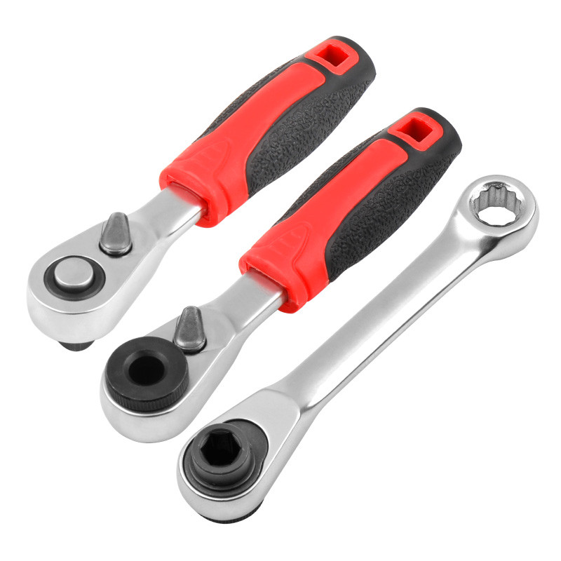 Cờ Lê Ổ Cắm Bánh Cóc Hai Đầu 2 Trong 1 Mới Tua Vít Điều Khiển Đầu Lục Giác Mini 72 Răng Tay Cầm Cờ Lê Tháo Nhanh Hai Chiều