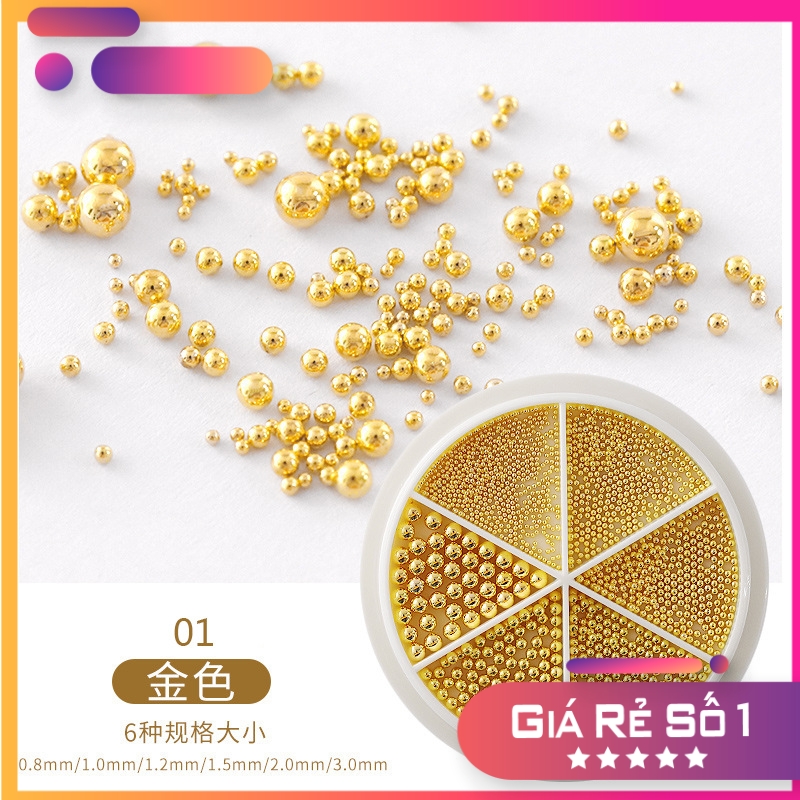 Set Ngọc Trai trang trí móng 3D mix size - Siêu Sáng - Sugar Nails