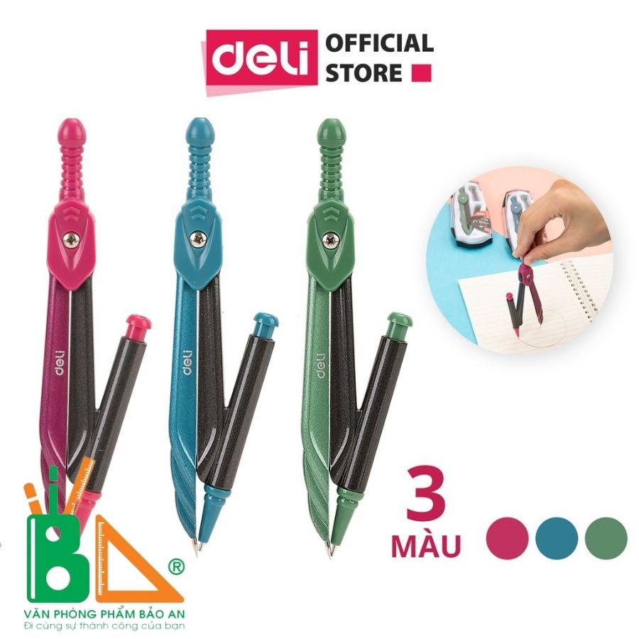 Compa Deli - 1 cái EG20302 - Bộ Compa Deli