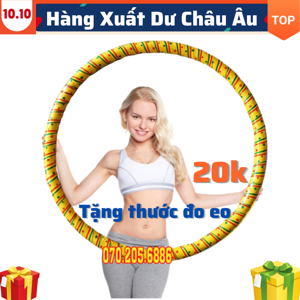 Vòng lắc eo masege bằng mây nặng 1,5 kg giúp giảm eo bụng nhanh - Hàng xuất dư Châu Âu
