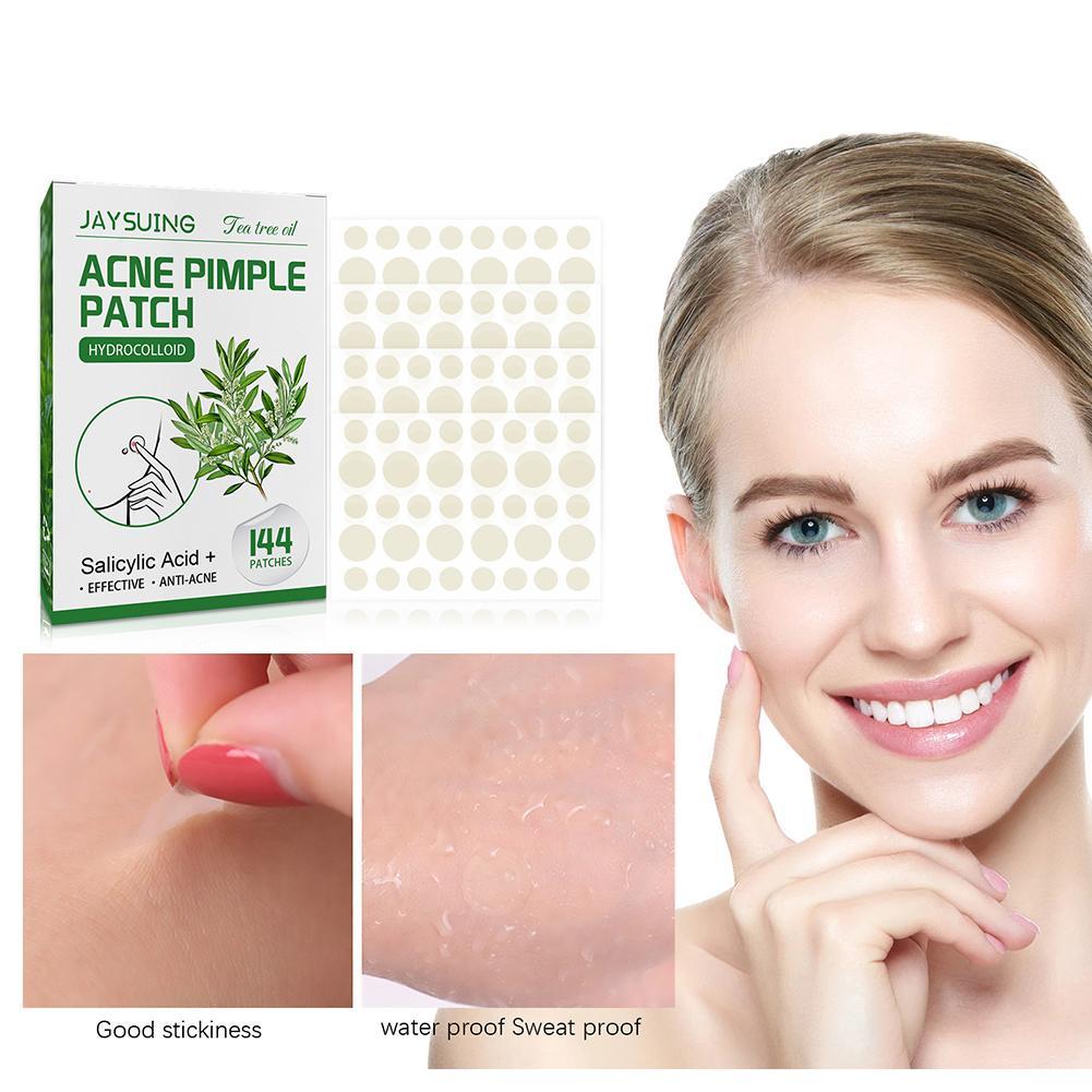 144 Pcs Waterproof Acne Pimple Patch Invisible Stickers Tea Tree Oil Acne Patch
