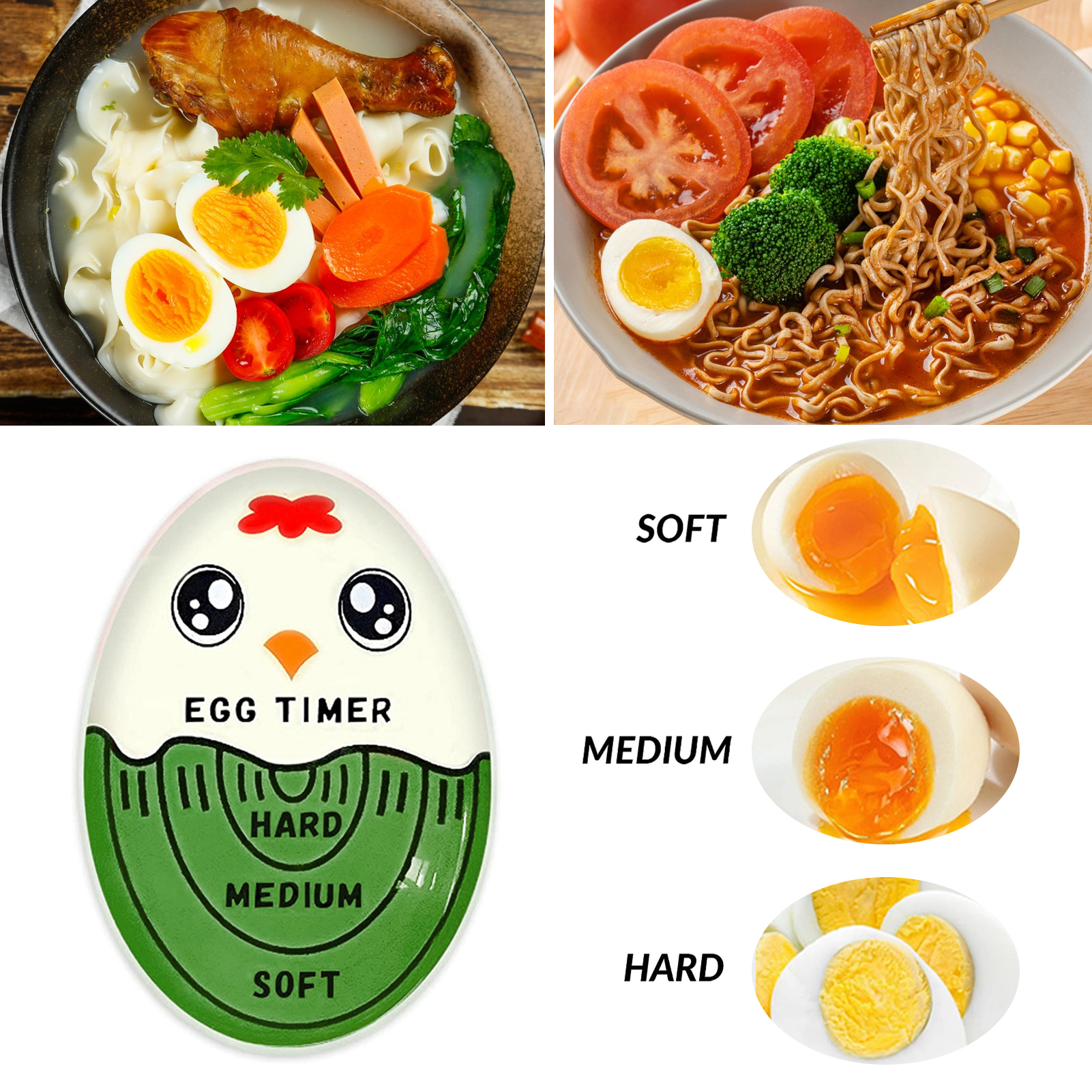 rego001 Color Changing Egg Timer Medium Boiled Egg Timer Perfectly Cooked Eggs Every Time with Temperature Sensitive Egg Timer Kitchen Must-have Gadget for Soft Medium and Hard Boiled Eggs