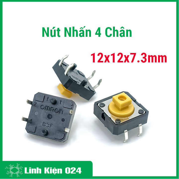Combo 10 nút nhấn 4 chân 12x12x7.3mm