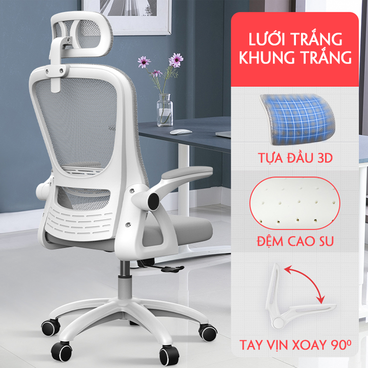 Ghế xoay văn phòng, ghế công thái học Ergonomic Plato PL11 cao cấp