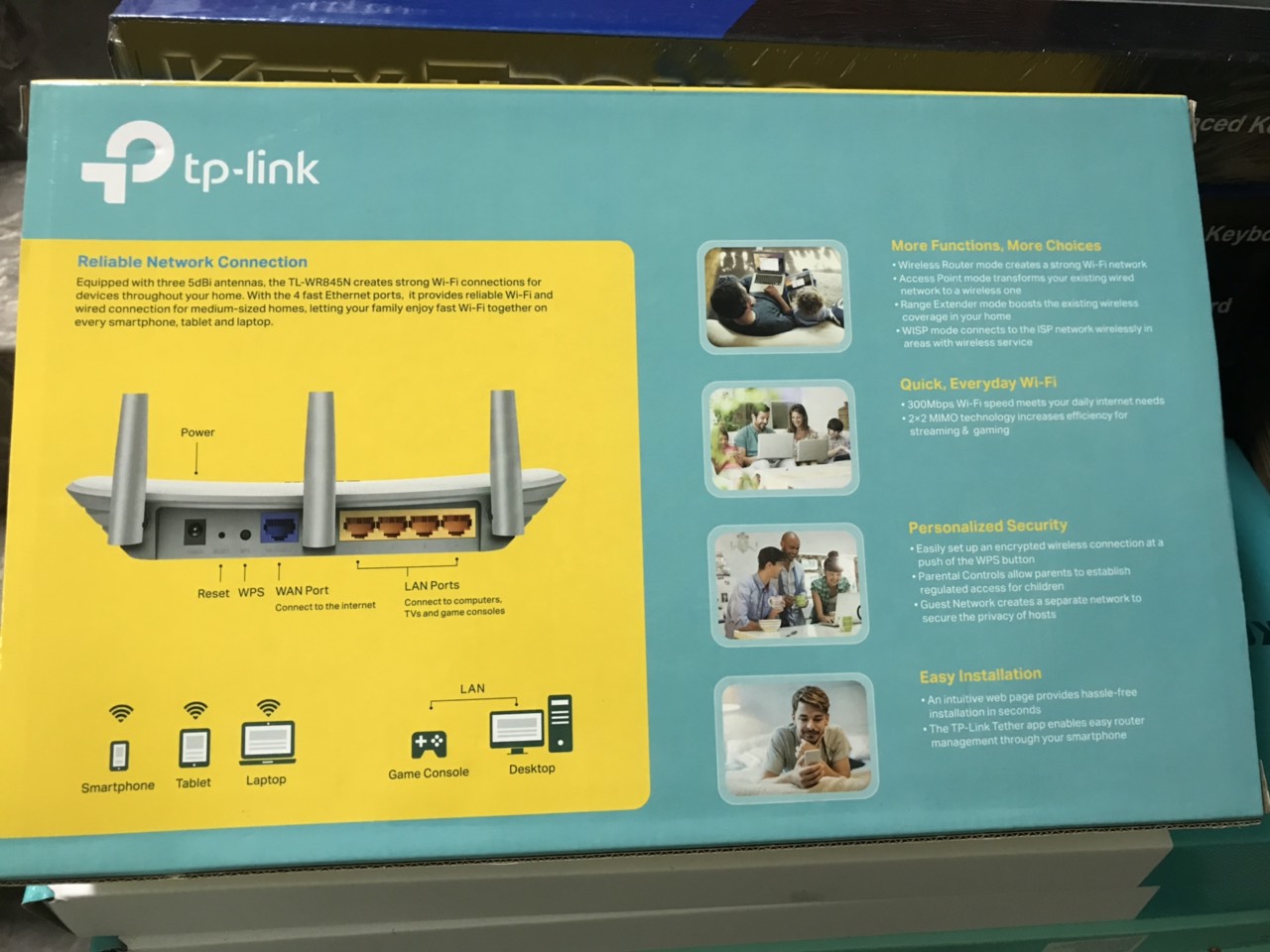 Bộ phát wifi 3 râu TP Link 845N chuẩn 300 Mbps
