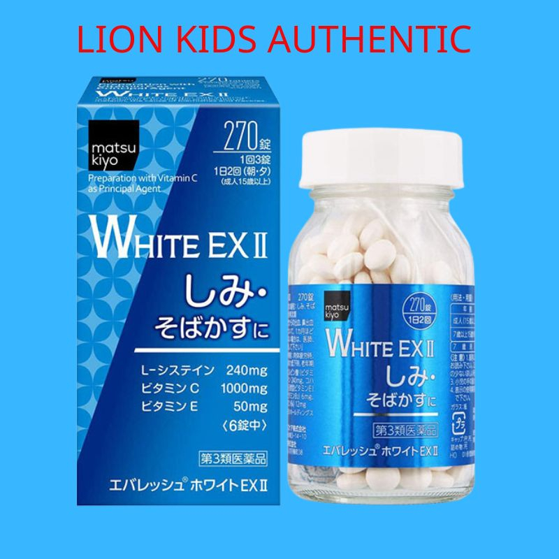 Viên Uống Trắng Da White EX II 270 Viên Nhật Bản giúp da trắng sáng, mờ thâm nám, tàn nhang, chống lão hóa
