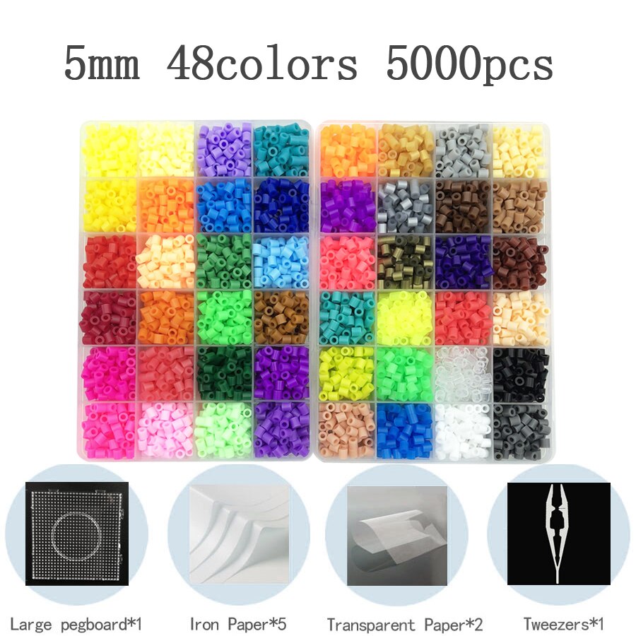 2.6mm Mini Hama Beads 80Colors kits perler PUPUKOU Beads Tool and template  Education Toy Fuse Bead Jigsaw Puzzle 3D For Children