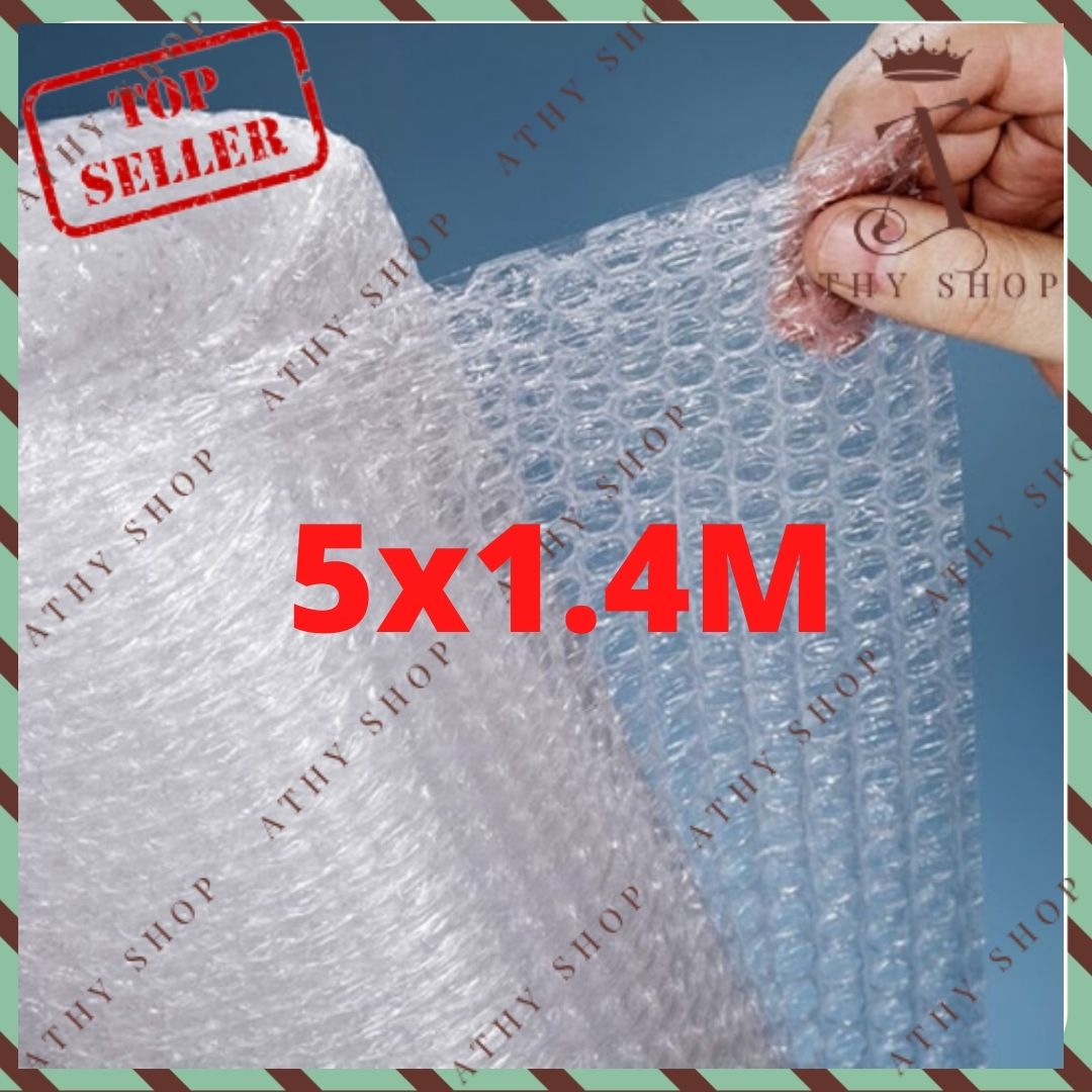 MIẾNG XỐP NỔ CHỐNG XÓC KHỔ 1.4M ĐỘ DÀI 1 HOẶC 5M, bịch bong bóng giảm xóc, nylon túi khí hạn chế va đập, dụng cụ đóng gói hàng hóa dễ vỡ bể, màng bao bọc đồ giao khách, đệm hàng êm ái bóp tách, shop chuyên nghiệp, 1 5 met