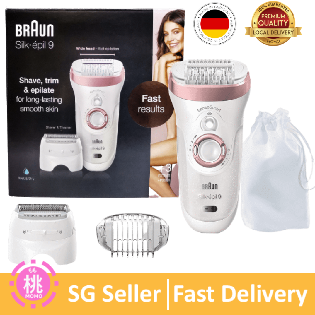 Braun Silk epil 9 9-720, Epilator for Long-Lasting Hair Removal, Includes  Shaver and Trimmer Head, Micro-Grip Tweezer Technology, Cordless Wet and  Dry Epilation for Women