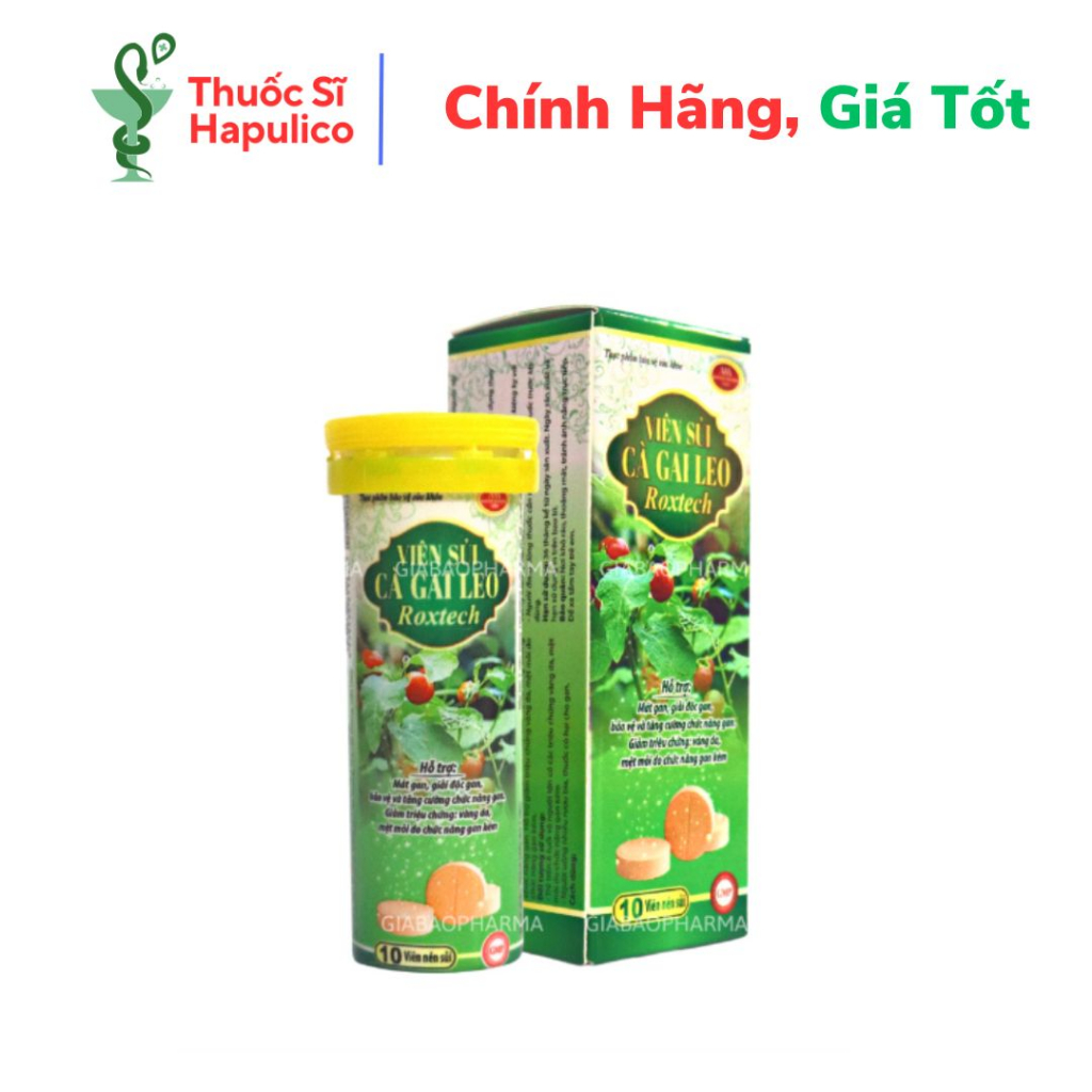 Viên sủi cà gai leo actiso hỗ trợ giải độc gan, mát gan, hạ men gan - tuýp 10 viên