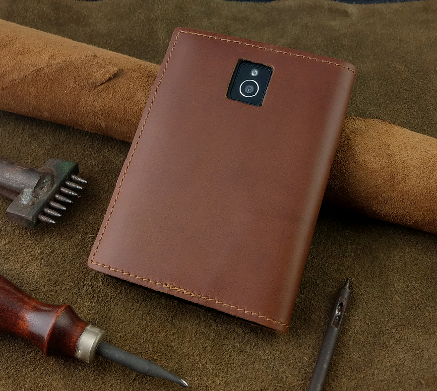 Bao Da dán trực tiếp vào máy Blackberry Passport (Q30) Handmade Da Bò Thật
