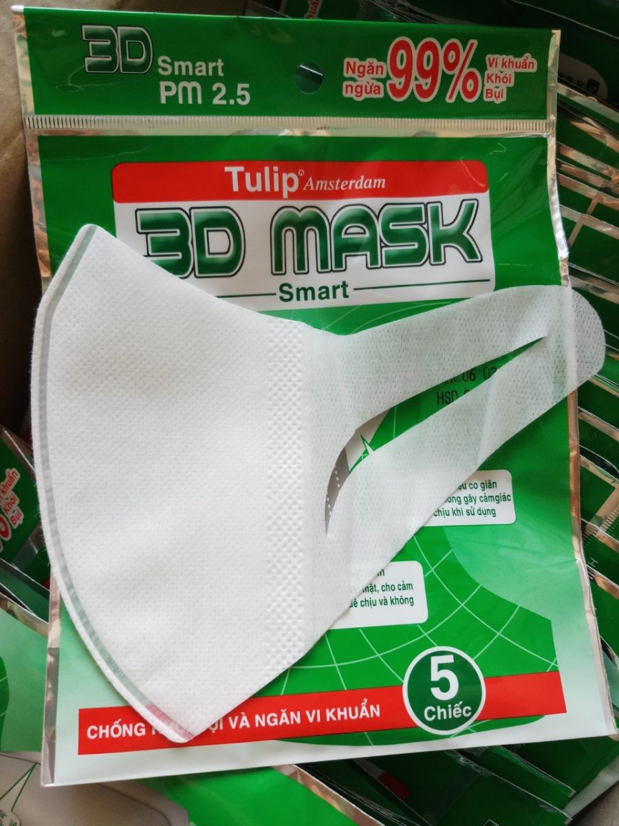 Túi 5 chiếc khẩu trang 3D Mask công nghệ Nhật Bản