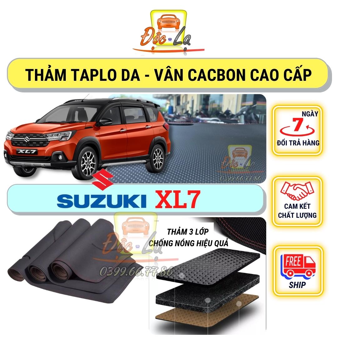 Thảm taplo Suzuki XL7 vân Cacbon 3 lớp cao cấp - Cách nhiệt, chống nắng, chống thấm nước - Lau chùi vệ sinh đơn giản, dễ dàng