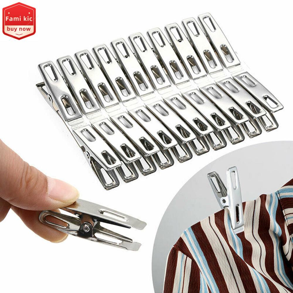 SDKIGVX Mini Stainless Steel Drying Hanger For Coat Pants Laundry Household Clothing File Clip Sealing Clip Clothes Pegs Clothes Pins