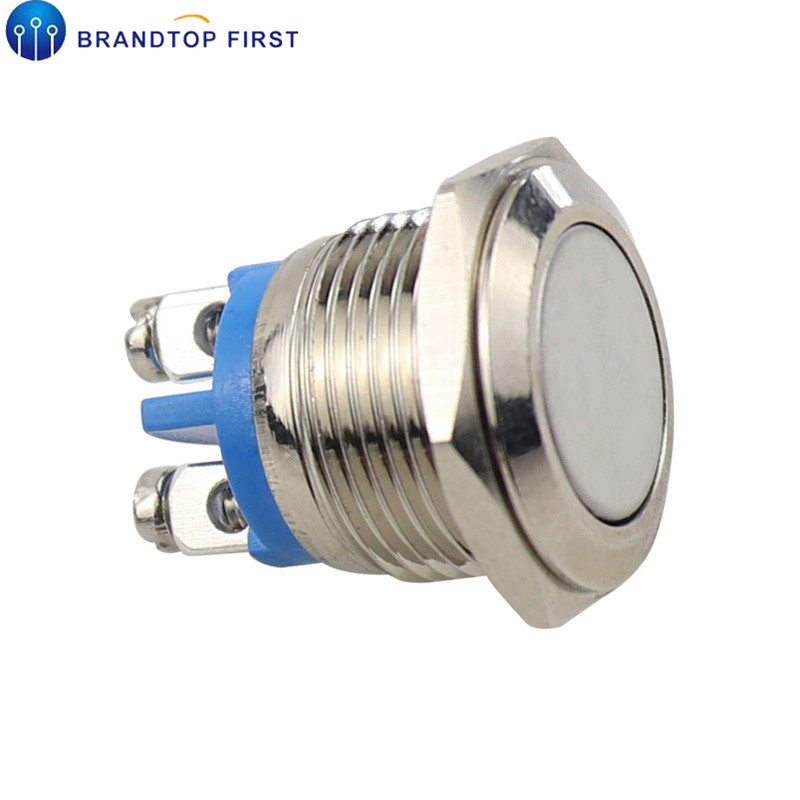 【TrendGlobe】16mm/19mm/22mm Metal Push Button Switch Starter Momentary Waterproof IP65 Doorbell Bell Horn Car Auto Engine PC Power Start. 