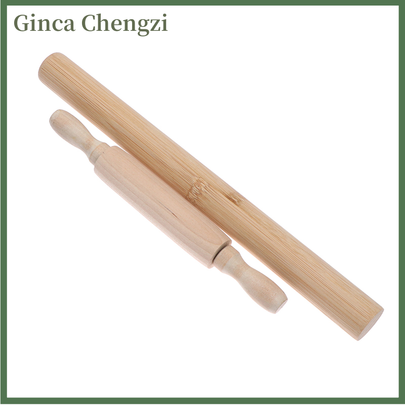 Ginca Rolling Pin Solid Wood Non stick Wooden Pressing Stick Baking Dough Kitchen Tool