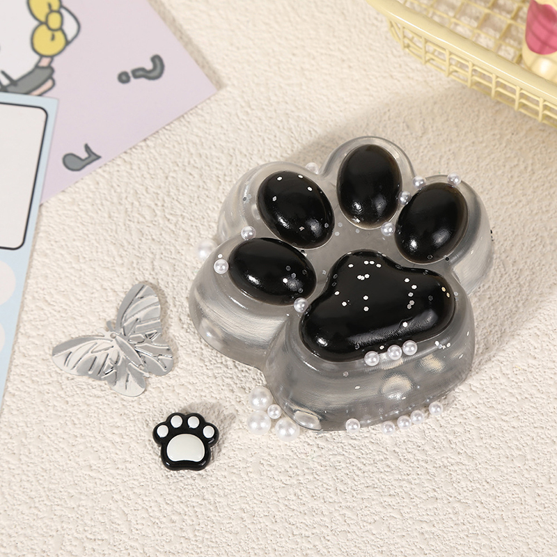 1PC Mochi Taba Transparent Crystal Cat Paw Fidget Toy TPR Soft Relief Relax Toys BAWEI.