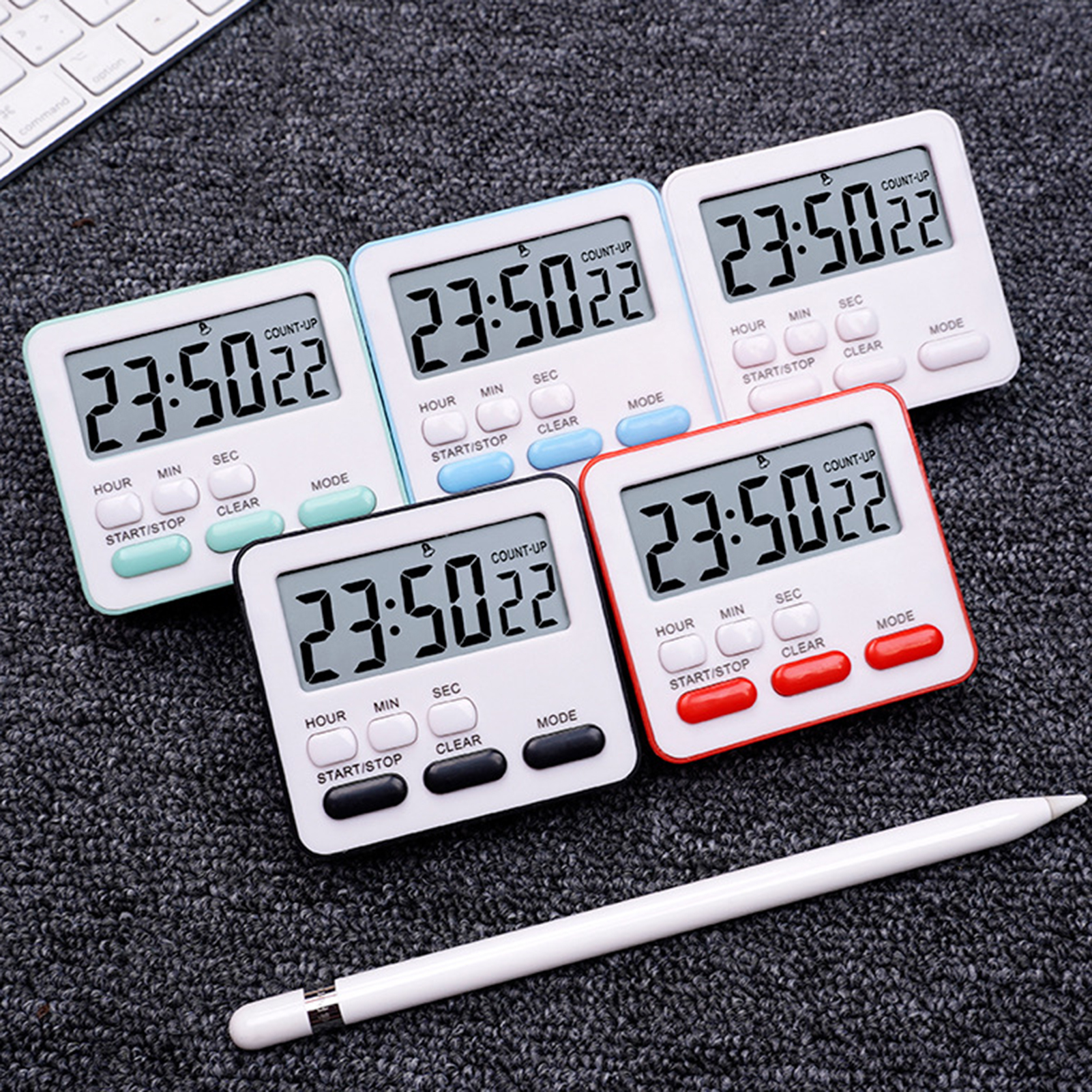 Youlianba Bedroom Timer Multifunctional Magnetic Kitchen Timer with Large Display for Cooking and Student Time Management