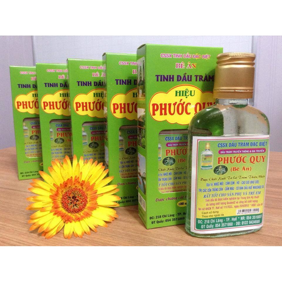 Dầu tràm Phước Quy 85ml , ĐẶC SẢN HUẾ ( chính hãng loại nguyên chất )