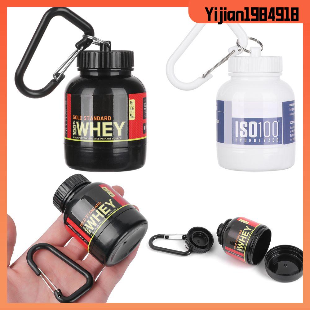 Portable Mini Protein Powder Bottles with Keychain Health Funnel