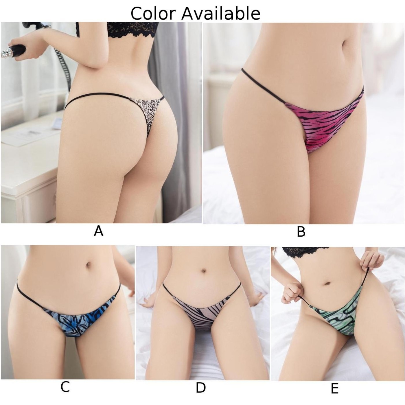 Women Sexy High Cut G-string Thongs T Back Underwear Panties