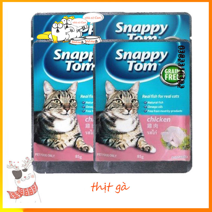 [ Mua 4 tặng 1 ] pate snappy tom 85gr 4 vị thơm ngon