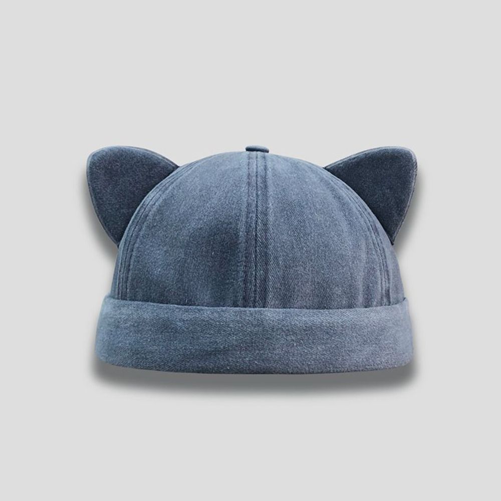 Fashion%20Cute%20Cat%20Ears%20Brimless%20Hat%20Adjustable%20Washed%20Old%20Solid%20Color%20Beanie%20Hat%20Sweet%20Breathable%20Bucket%20Cap%20Travel%20-%20Image%206