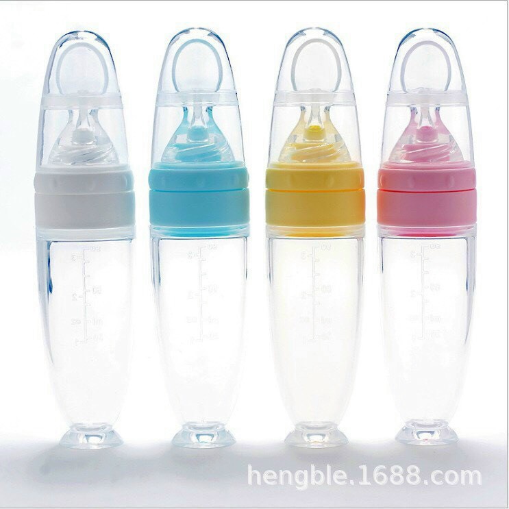 Bình Thìa Ăn Dặm, Bình Thìa Silicon Cho Bé Ăn Bột PUPUKIDS