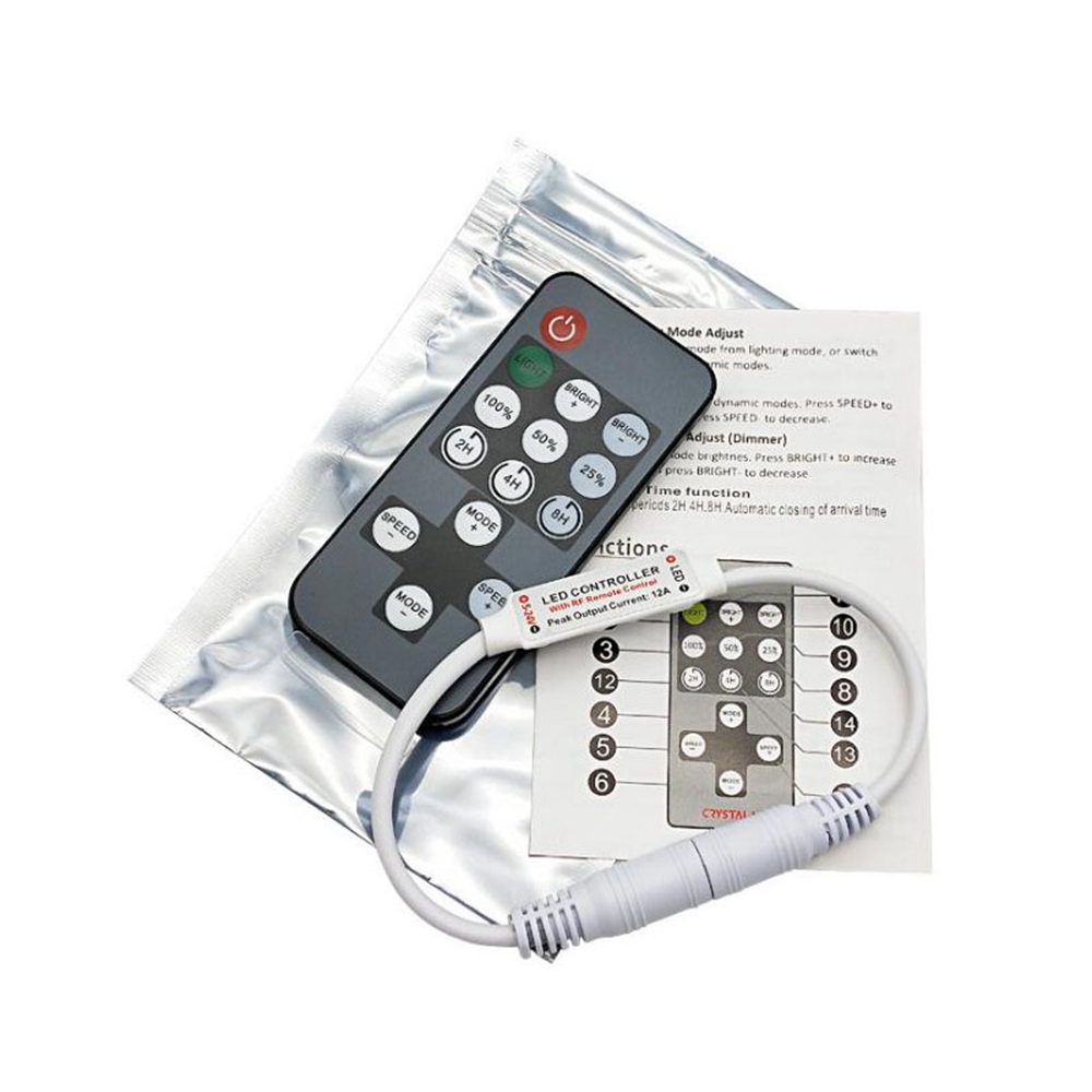 Mini%203/9/11/14keys%20Rf%20Wireless%20Remote%20Led%20Dimmer%20Controller%20For%202835%203014%205050%205730%20Single%20Color%20Cct%20Rgb%20Strip%20Dc5-24v%20-%20Image%206