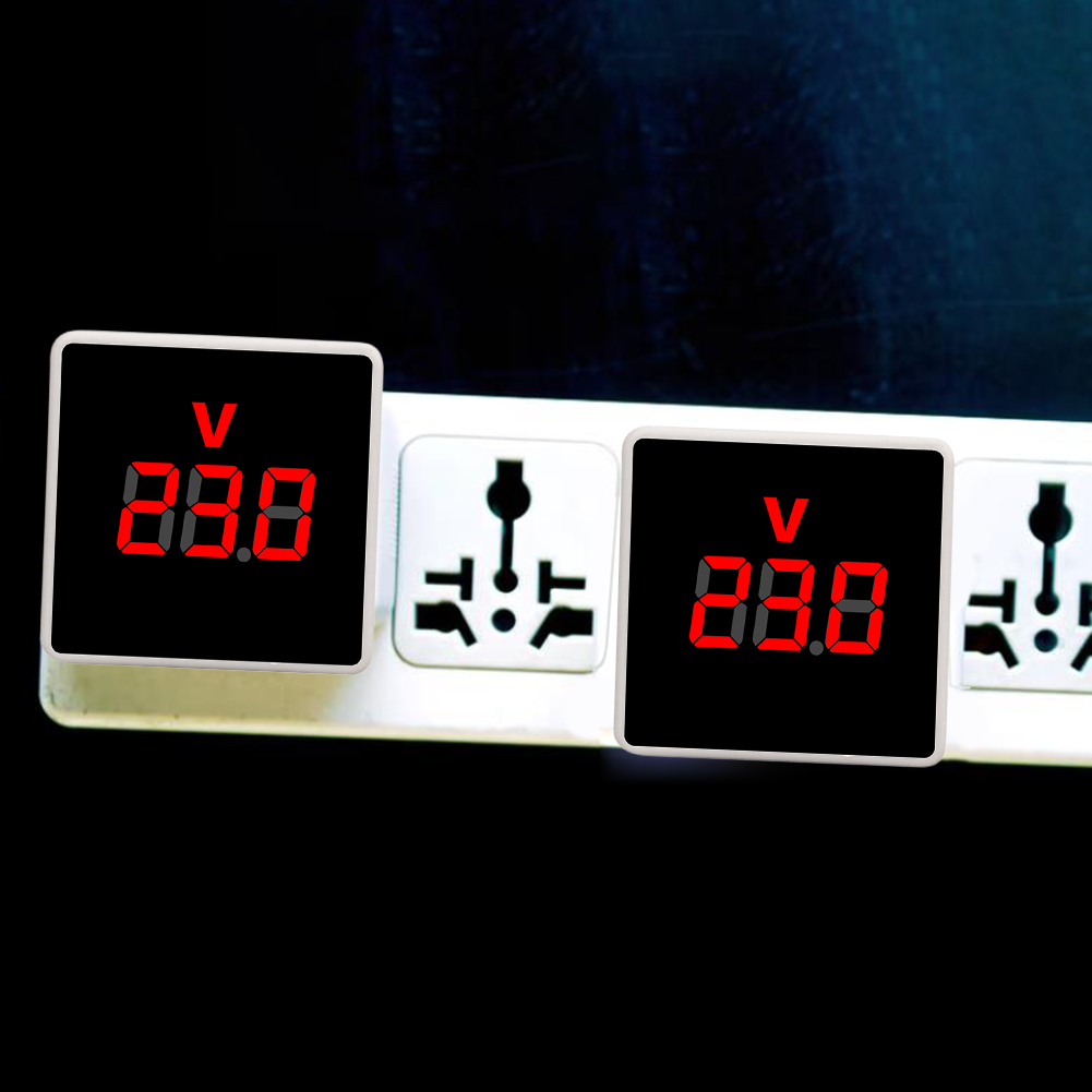Digital Multimeter Voltage Meter LCD Display AC 50-380V Voltage Test Panel EU Plug Volt Gauge Meter Portable Backlight for Home Office Industry
