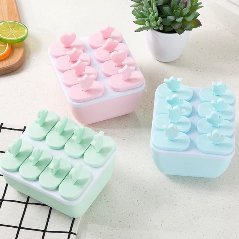 Khuôn làm kem que 8 cây tiện dụng