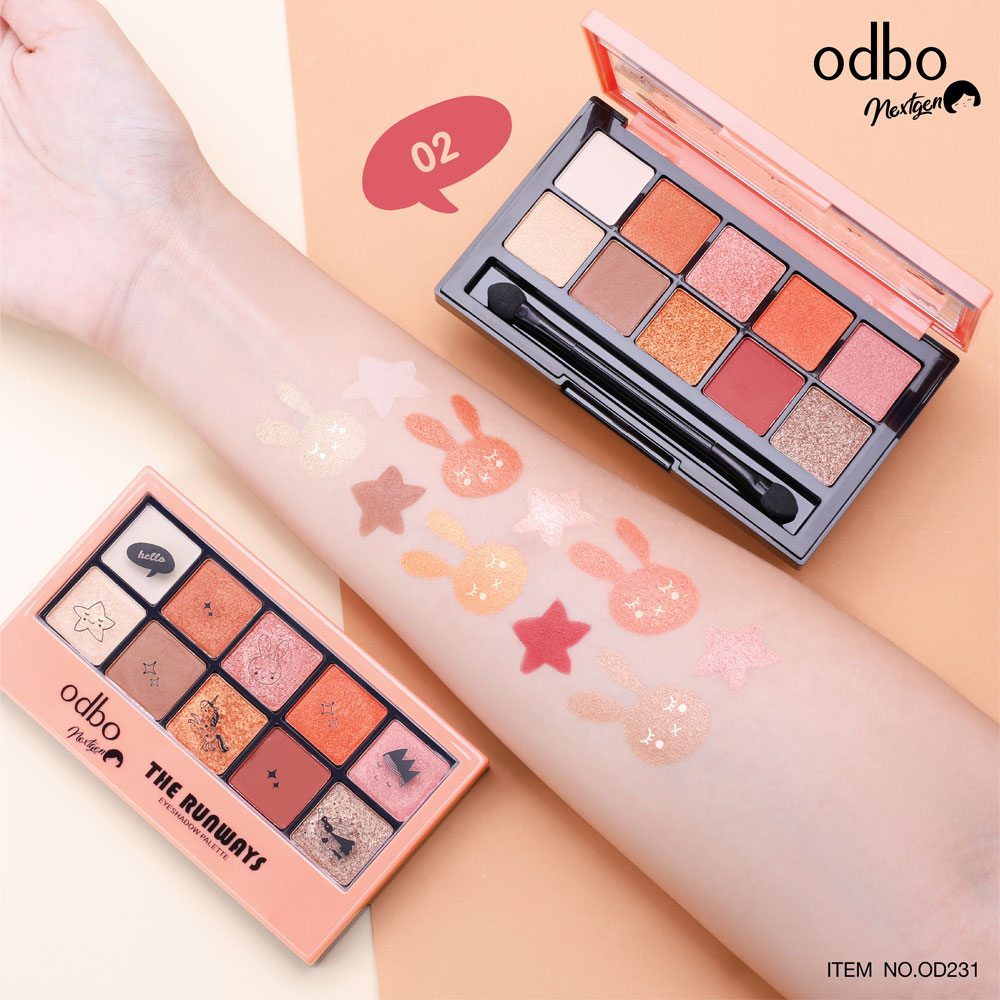 Phấn Mắt Odbo Nextgen The Runways Eyeshadow Palette 10 Ô OD231