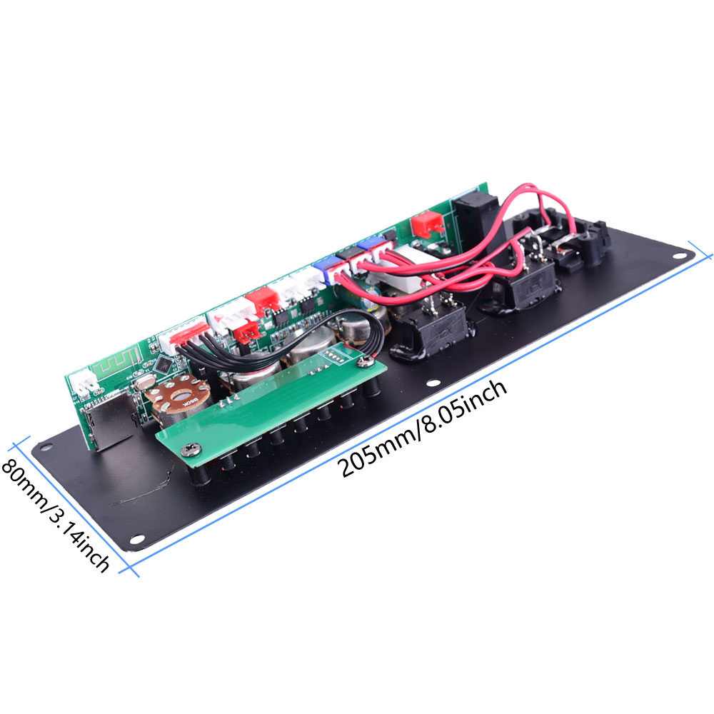 20W Bluetooth 5.0 bảng khuếch đại Xe Đẩy Loa Giải Mã Microphone Karaoke Amplificador FM Đài Phát Thanh AUX USB TF