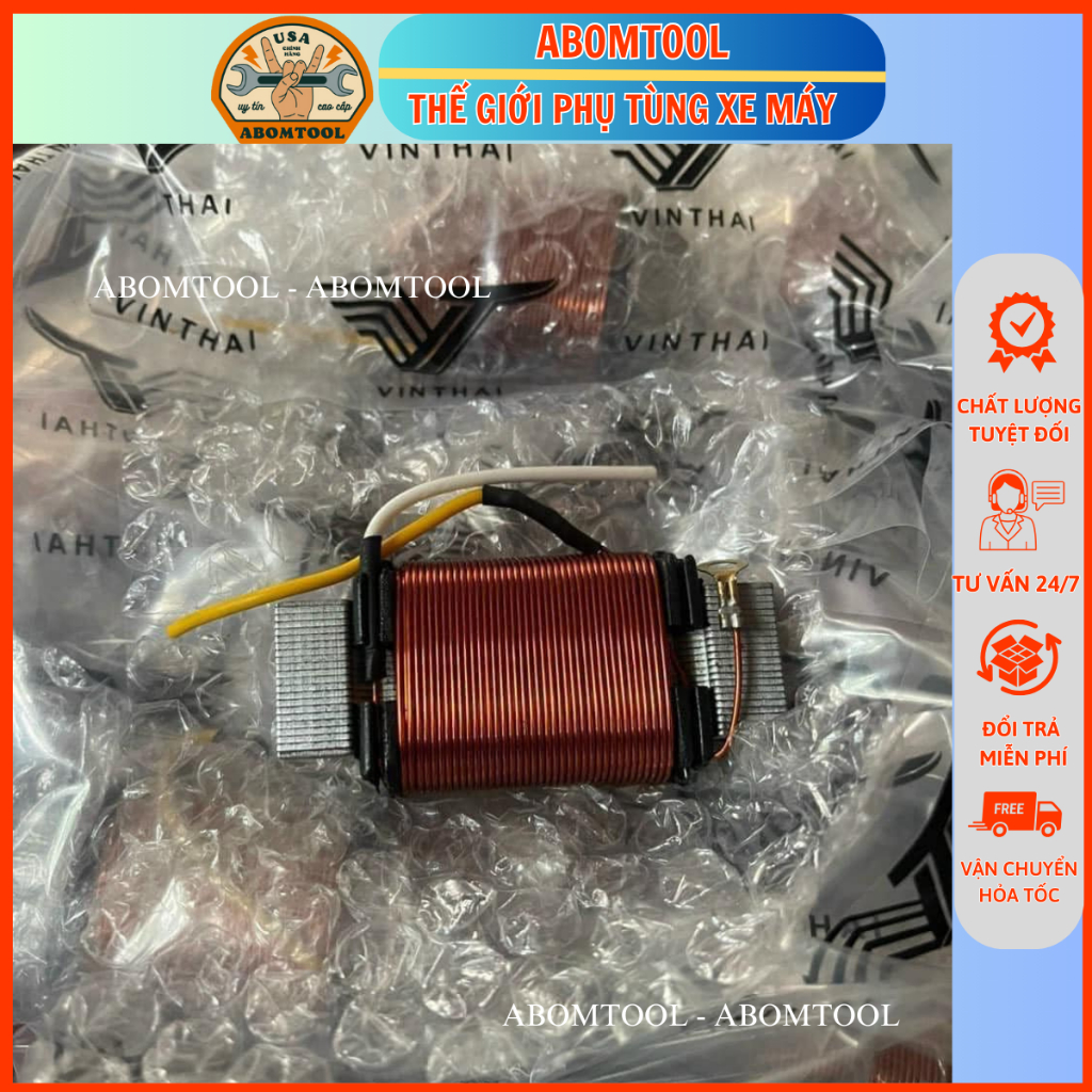 Cuộn đèn Dream/Wave, Cuộn Lửa 6 tép lắp xe Dream/Wave cao cấp ABOMTOOL