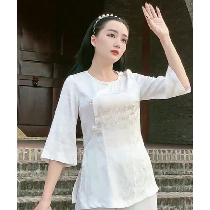 Đồ lam đi chùa # cài xéo ngọc