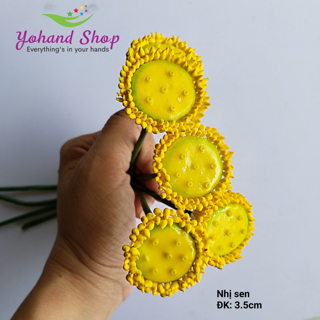 Nhị sen nhụy sen làm hoa bằng vải voan
