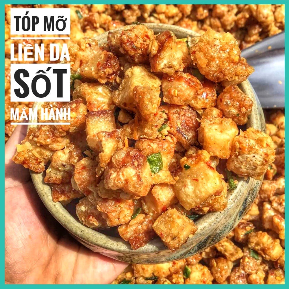 Tóp Mỡ Chiên Mắm Hành giòn Ngon