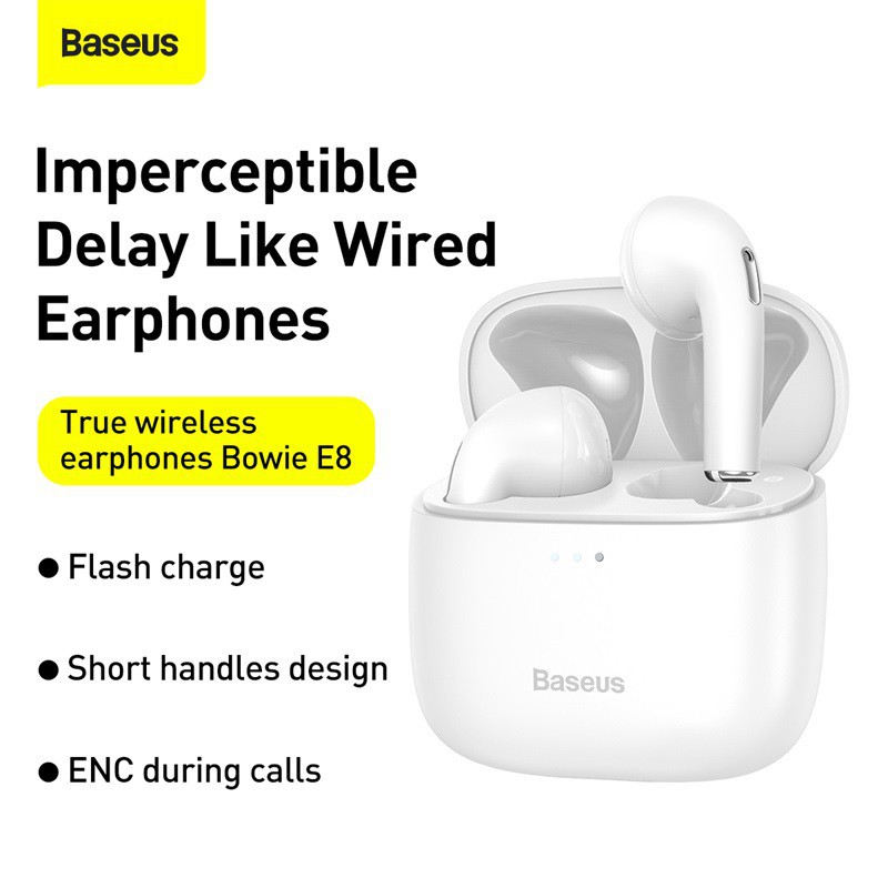 Tai nghe Bluetooth True Wireless Baseus Bowie Series E8 TWS (Bluetooth 5.0Super Fast chargeNearly No-delay HD Stereo)