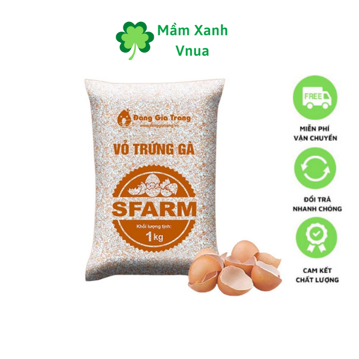 Vỏ trứng gà sfarm đã xử lý - vỏ trứng gà bón cây trồng - 1kg