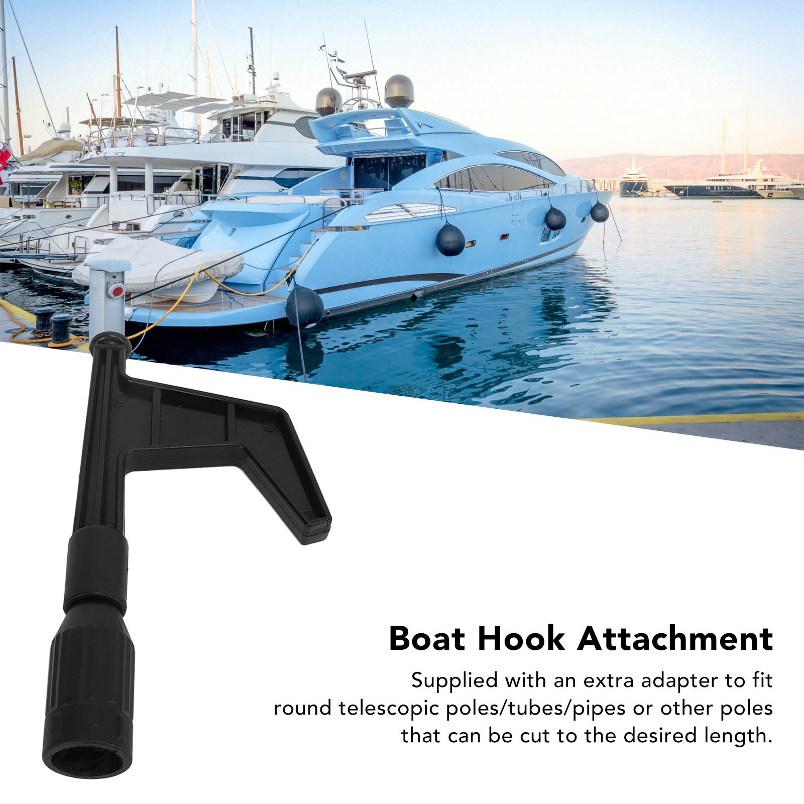 Boat Hook Adapters Boat Hook Attachment Multipurpose for Telescopic  Extension Poles