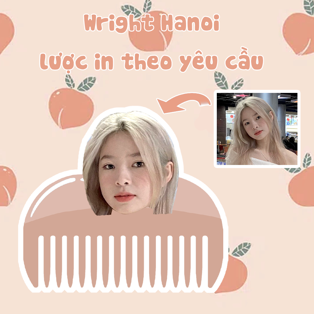 Lược in theo yêu cầu người yêu cute chải tóc trang trí, quà tặng cho người yêu, bồ, người yêu 2, 3