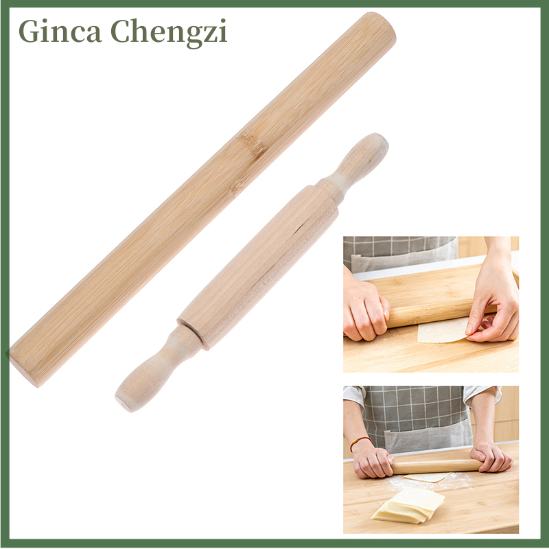 Ginca Rolling Pin Solid Wood Non stick Wooden Pressing Stick Baking Dough Kitchen Tool