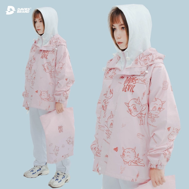 Áo khoác Davies nam nữ DSS Jacket D Devil SS2 - Pink - S