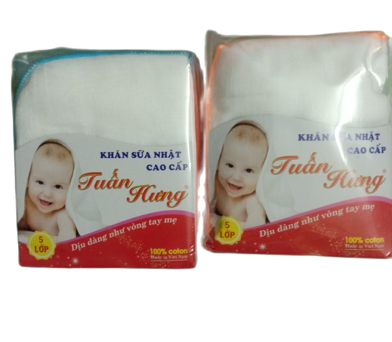 COMBO 2 GÓI KHĂN SỮA CAO CẤP 5 LỚP DẦY ĐẸP (25 x 27 cm)