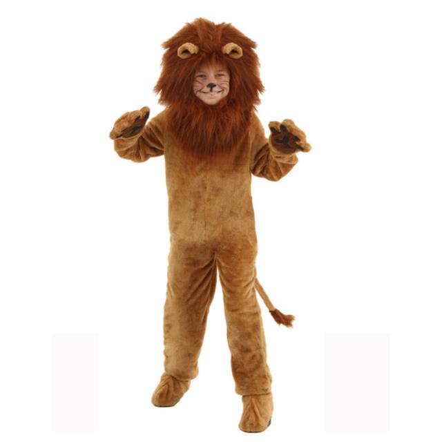 Child Deluxe Lion King Costume Baby Kids Animal Carnival Halloween Cosplay Costumes Fancy Movie Role Jumpsuits Animal Party